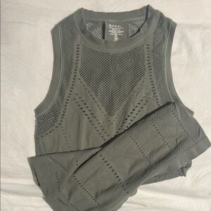 Athleta Green Ribbed tank top